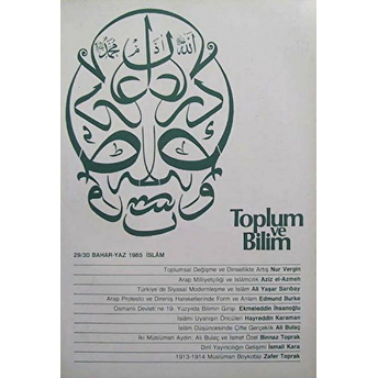 Toplum Ve Bilim Sayı: 29-30