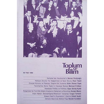 Toplum Ve Bilim Sayı: 50 Kolektif