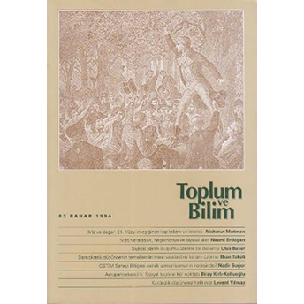 Toplum Ve Bilim Sayı: 63 Kolektif