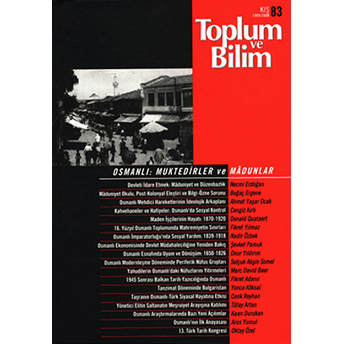 Toplum Ve Bilim Sayı: 83