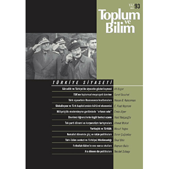 Toplum Ve Bilim Sayı: 93 Kolektif