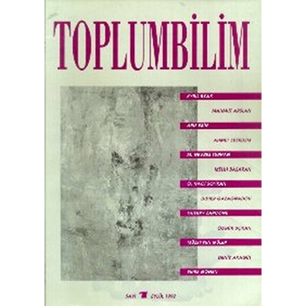 Toplumbilim Sayı: 1-Kolektif