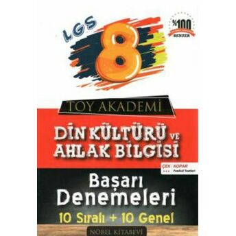 Toy Akademi 8.Sınıf Din Kültürü 10 Lu Deneme (Yeni) Kolektif