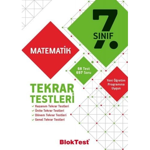 Tudem 7. Sınıf Matematik Tekrar Testleri 2019