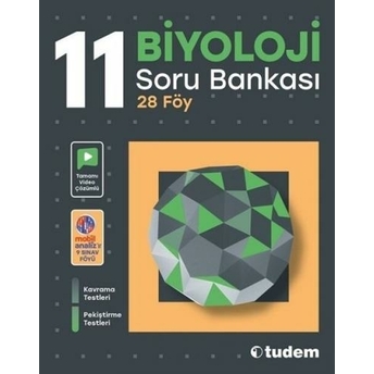 Tudem Yayınları 11. Sınıf Biyoloji Soru Bankası Komisyon