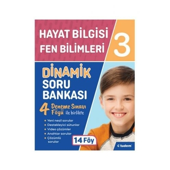 Tudem Yayınları 3. Sınıf Hayat Bilgisi Fen Bilimleri Dinamik Soru Bankası Komisyon