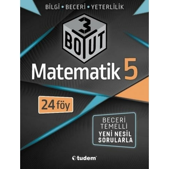 Tudem Yayınları 5. Sınıf Matematik 3 Boyut Soru Bankası Komisyon