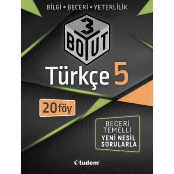 Tudem Yayınları 5. Sınıf Türkçe 3 Boyut Soru Bankası Komisyon