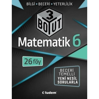 Tudem Yayınları 6. Sınıf Matematik 3 Boyut Soru Bankası Komisyon