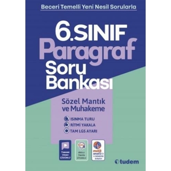 Tudem Yayınları 6. Sınıf Paragraf Soru Bankası Komisyon