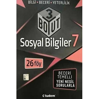 Tudem Yayınları 7. Sınıf Sosyal Bilgiler 3 Boyut Soru Bankası Komisyon