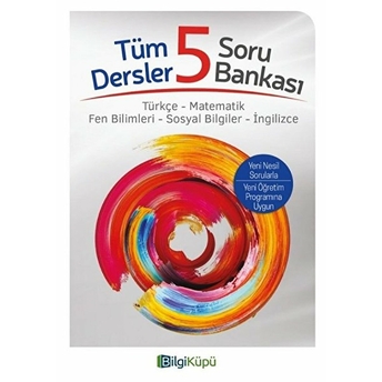 Tudem Yayınları Bilgi Küpü 5. Sınıf Tüm Dersler Soru Bankası (Türkçe-Matematik-Sosyal Bilgiler-Ingilizce)