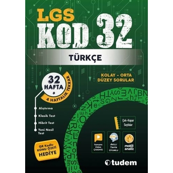 Tudem Yayınları Lgs Türkçe Kod 32 Tekrar Testleri Komisyon