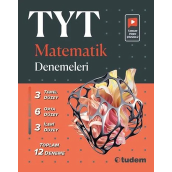 Tudem Yayınları Tyt Matematik 12 Deneme Video Çözümlü Komisyon