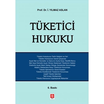 Tüketici Hukuku (Yılmaz Aslan) Yılmaz Aslan