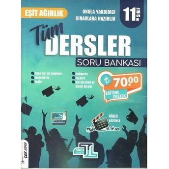 Tümler Yayınları 11. Sınıf Tüm Dersler Eşit Ağırlık Soru Bankası Komisyon