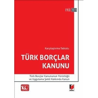 Türk Borçlar Kanunu (Cep Boy) Komisyon