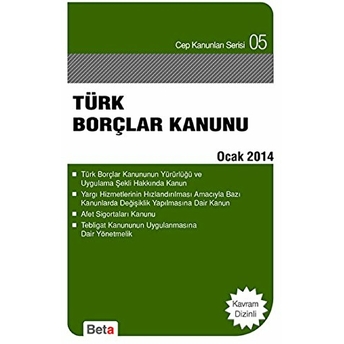 Türk Borçlar Kanunu (Eylül 2015) Cep Boy Celal Ülgen