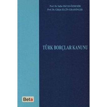 Türk Borçlar Kanunu Gülçin Elçin Grassinger