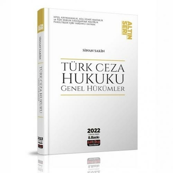 Türk Ceza Hukuku Genel Hükümler Sinan Sakin