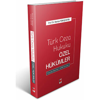 Türk Ceza Hukuku Özel Hükümler Handan Yokuş Sevük