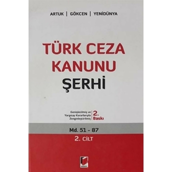 Türk Ceza Kanunu Şerhi 2.Cilt Ciltli A. Caner Yenidünya