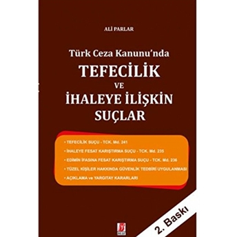 Türk Ceza Kanunu' Nda Tefecilik Ve Ihaleye Ilişkin Suçlar Ali Parlar