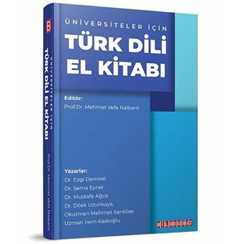 Türk Dili El Kitabı Üniversiteler Için