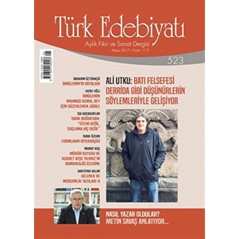 Türk Edebiyatı Dergisi Sayı: 523 Mayıs 2017