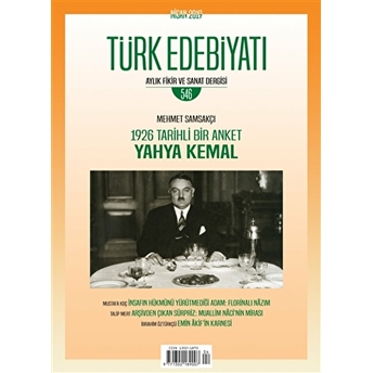 Türk Edebiyatı Dergisi Sayı: 546 Nisan 2019