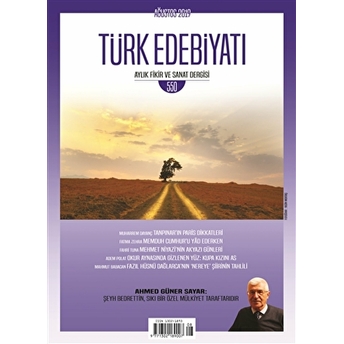 Türk Edebiyatı Dergisi Sayı: 550 Ağustos 2019