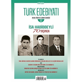 Türk Edebiyatı Dergisi Sayı: 552 Ekim 2019