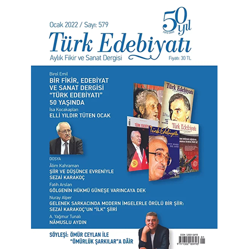 Türk Edebiyatı Dergisi Sayı: 579 Ocak 2022 Kolektif