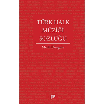 Türk Halk Müziği Sözlüğü Melih Duygulu