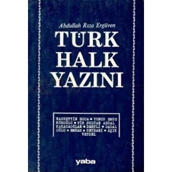 Türk Halk Yazını Abdullah Rıza Ergüven