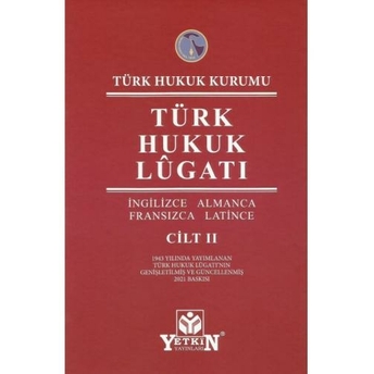 Türk Hukuk Lûgatı (2 Cilt) Komisyon