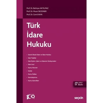 Türk Idare Hukuku (Bahtiyar Akyılmaz) Bahtiyar Akyılmaz