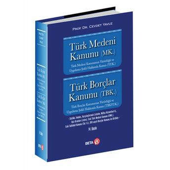 Türk Medeni Kanunu Türk Borçlar Kanunu Ciltli Cevdet Yavuz