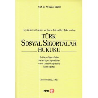 Türk Sosyal Sigortalar Hukuku Ali Nazım Sözer