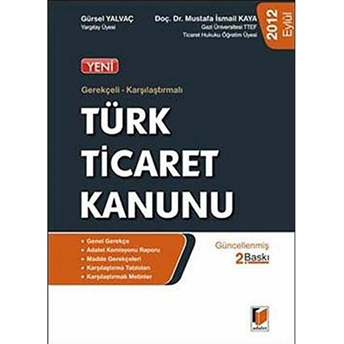 Türk Ticaret Kanunu Ciltli Gürsel Yalvaç