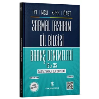 Türkçe Öabtdeyiz Kpss Öabt Tyt Msü Dil Bilgisi Sarmal Tasarım 12X35 Deneme Enes Kaan Şahin