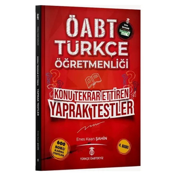 Türkçe Öabtdeyiz Öabt Türkçe Öğretmenliği Yaprak Testler Enes Kaan Şahin