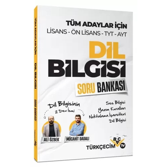 Türkçecim Tv Yayınları Kpss Tyt Ayt Dil Bilgisi Soru Bankası Ali Özbek