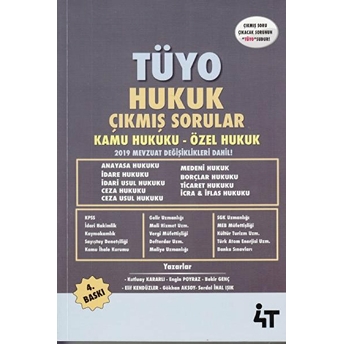 Tüyo Hukuk Çıkmış Sorular Kamu Hukuku-Özel Hukuk Kolektif