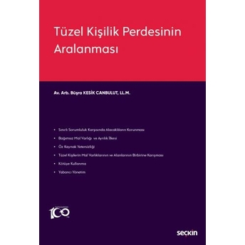 Tüzel Kişilik Perdesinin Aralanması Büşra Kesik Canbulut