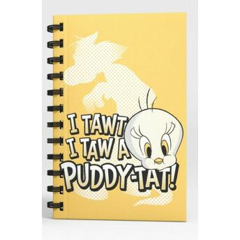 Tweety I Tawt I Taw A Puddy Tat Spiralli Defter Açık Sarı