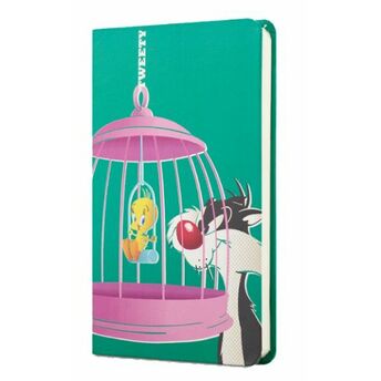 Tweety Sert Kapak Mini Defter Kafes Yeşil