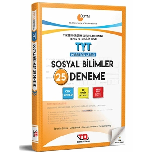 Tyt Sosyal Bilimler 25 Deneme Maraton Serisi Kolektif