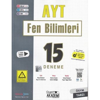 Üçgen Akademi Ayt Fen Bilimleri 15 Li Deneme Sınavı Komisyon