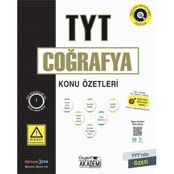 Üçgen Yayınları Tyt Coğrafya Konu Özetleri Komisyon